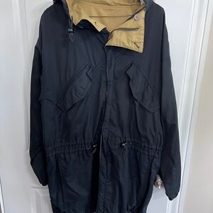 Women's Black Hooded Jacket - Double Faced